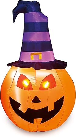 Amazon Com Joiedomi Halloween 5 Ft Inflatable Pumpkin Witch With