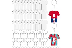 JMZYJZH 90 Pcs Sublimation Keychain Blanks, Wood Shirt Shape Sublimation Key Chains Blank Bulk for DIY Keychains Crafting