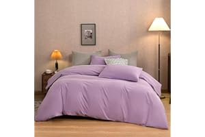 FREIUOKE Dark Purple Duvet Cover Cotton Duvet Cover,Luxury Soft Bedding with Zipper Closure.Solid Color Pattern Duvet Cover Full Size 1 Piece（80x90 Inch）