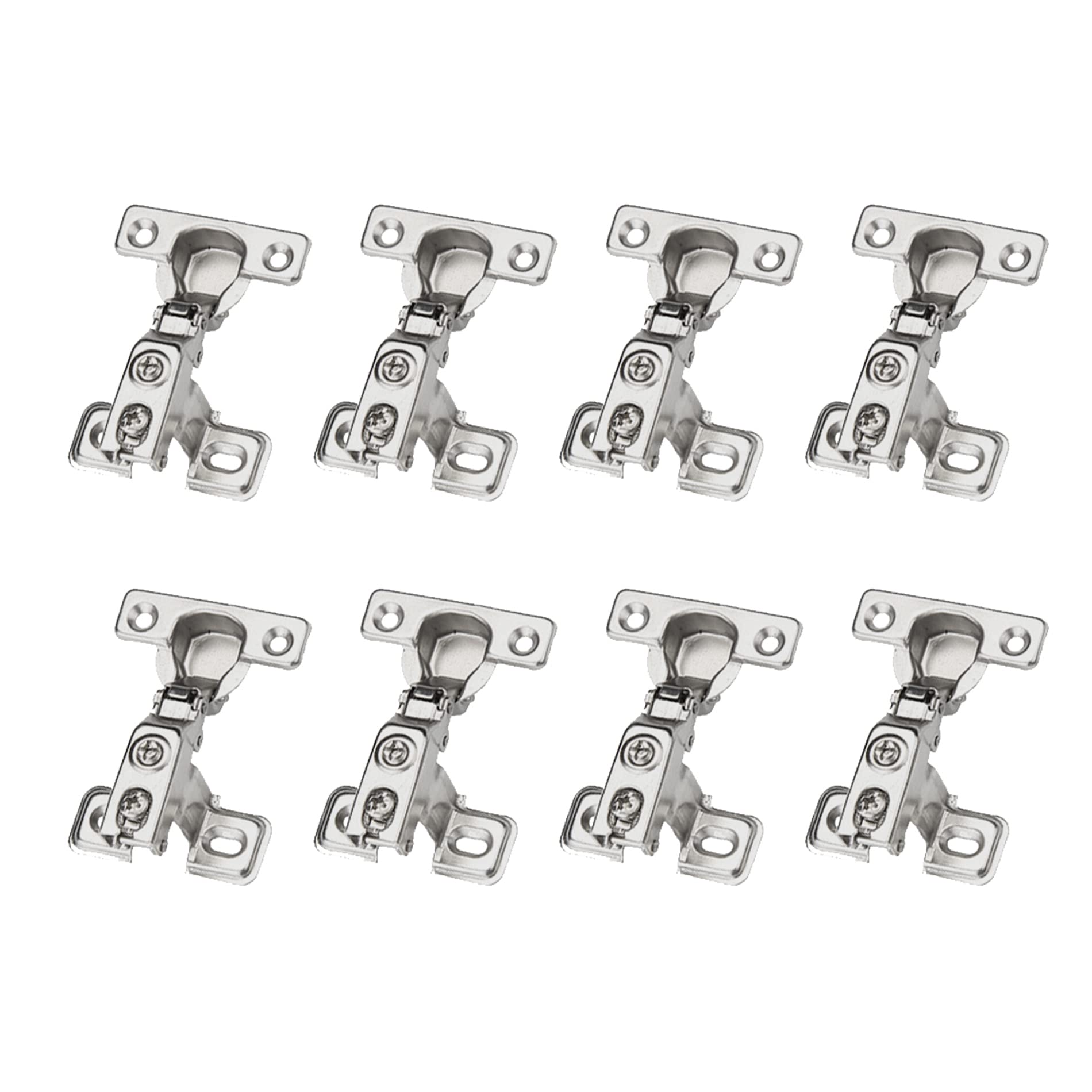 LOOTICH 90 Degree Inset 26mm Soft Close Mini Compact Face Frame Hinge with Hydraulic Damper for Kitchen Cabinet Cupboard Door Automatic Hinges with Buffering Pack of 8