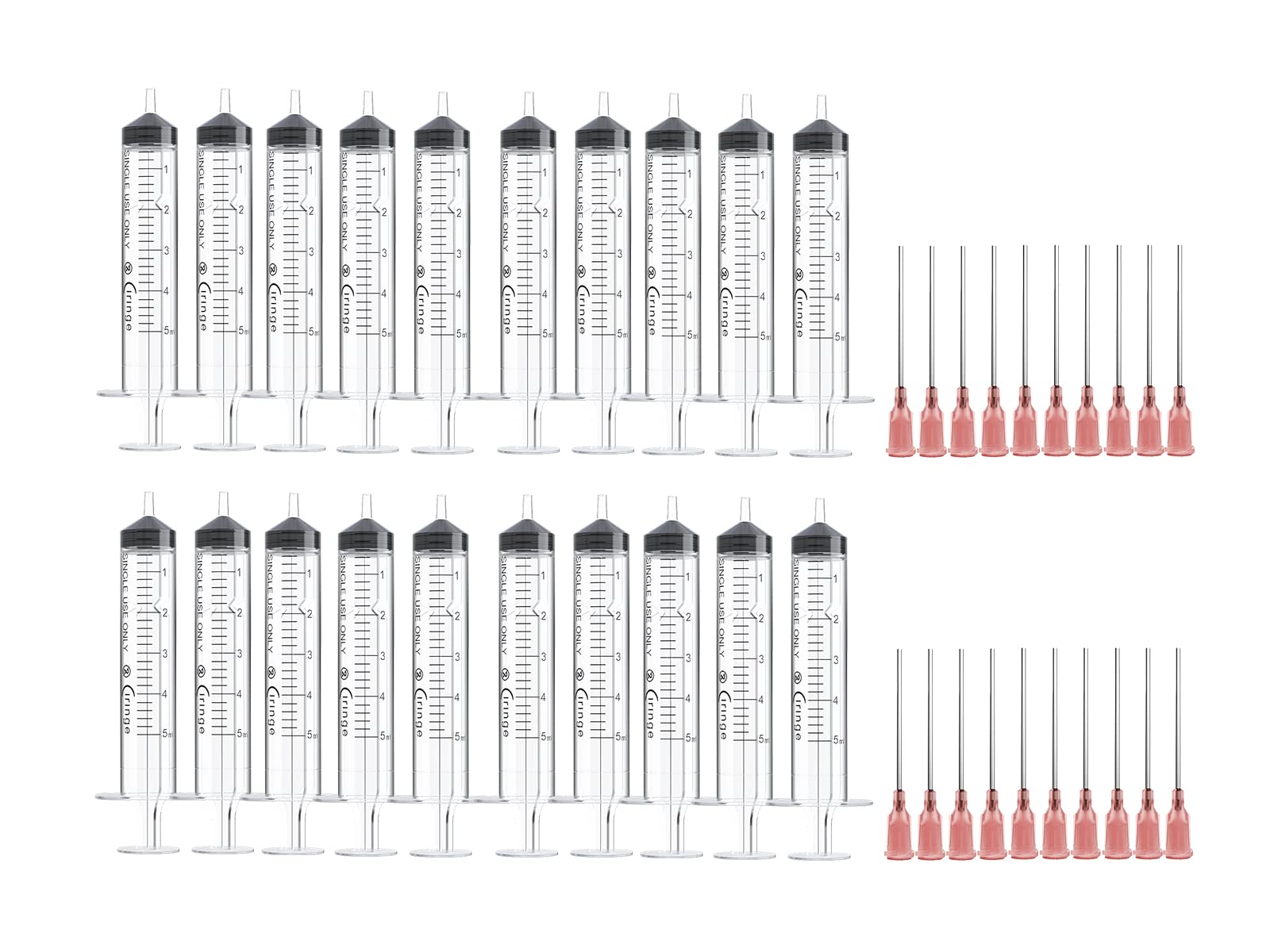 Ciringe 5 ml Syringe with 18G Pink Mixing Kit - 20 Sets