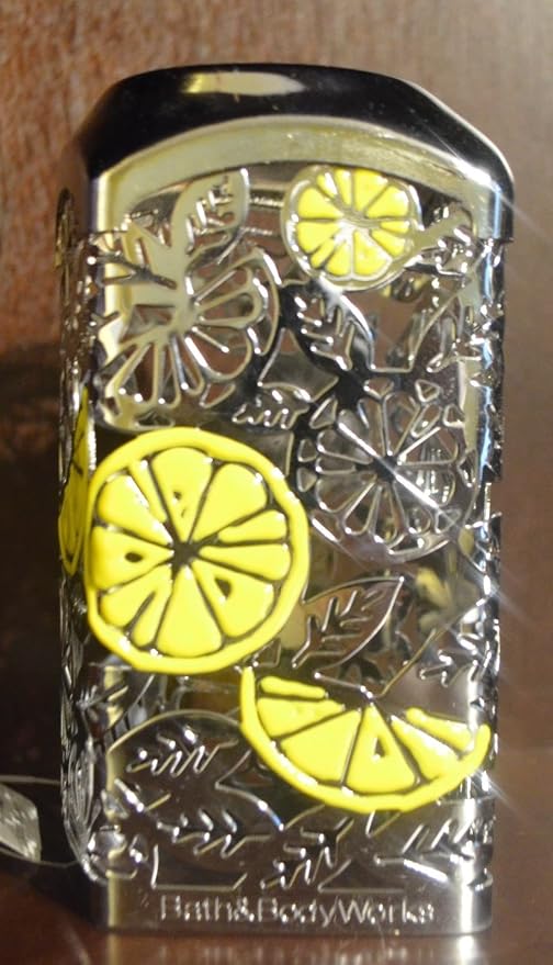 BATH BODY WORKS LEMON CHROME METAL GENTLE FOAMING HAND SOAP
