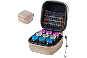 JFGLORIX Insulin Fridge Holder Storage Case Insulin Vial Protector Holder peptide storage case fridge Fits Standard 10ml U-100 Vials,Gold (9 Slots)