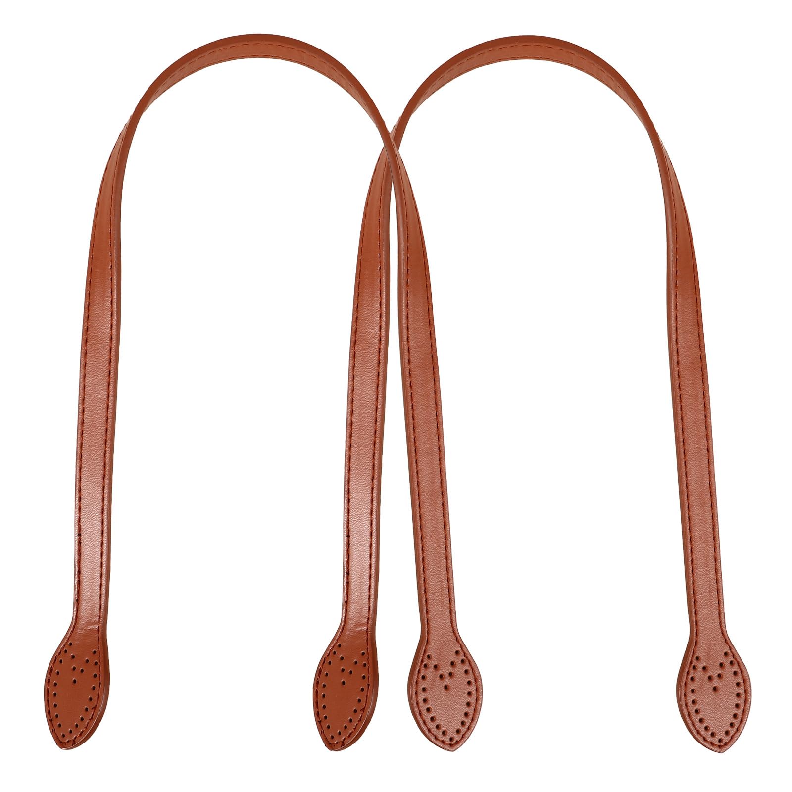 SUPVOX 24 Inch Faux Leather Bag Handle Strap Replacement for Handbag DIY Purse Making Shoulder Bag Repair Accessory Brown