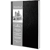 Hardcover Sketch Book 9" x 12", Sketchbook Drawing Pads, 160GSM Thick Smooth Sketching Paper 46 Sheets/92 Pages, Micro-Perforated Pages