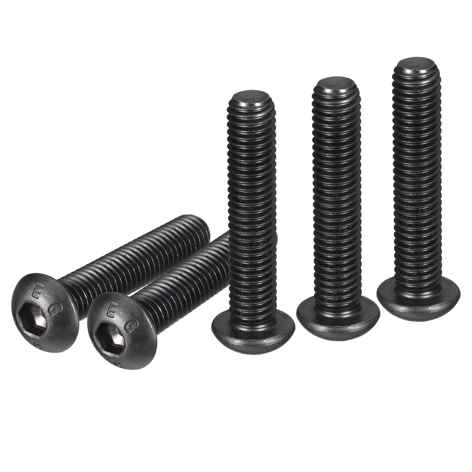 DTGN M8-1.25x40mm Button Head Socket Cap Screws - 10Pack - Good for Machine - Carbon Steel Black Oxide - Hex Drive Full Thread Fasteners — image 1