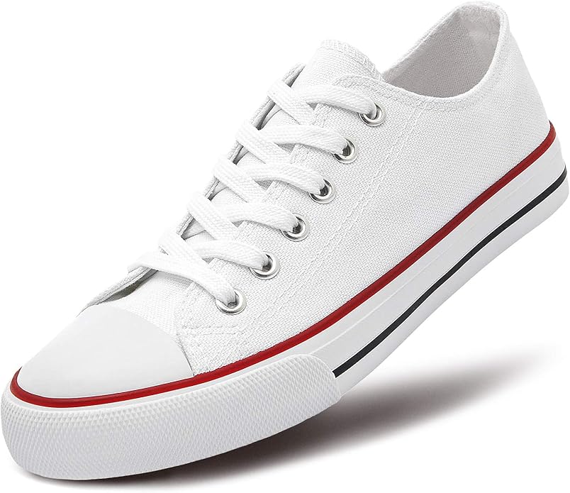 Womens Canvas Sneakers Low Top Lace Up Canvas Shoes