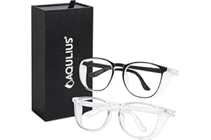 Aqulius 2 Pack Stylish Safety Glasses Goggles Anti Fog, Scratch Resistant Safety Glasses for Women, Safety Glasses for Nurses