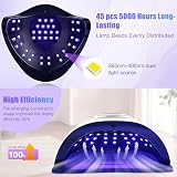 LKE UV LED Nail Lamp 320W Professional Gel Dryer 66 LEDs Auto Sensor 4 Timers view 2