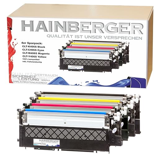 4X Hainberger XL Toner kompatibel zu Samsung Xpress C410W CLP-365/SEE CLP-365 360 Series CLX 3300 Series 3305 FN FW Xpress C 