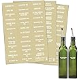 Talented Kitchen 114 White Oils, Vinegars & Liquids Label System: 114 Names of Oils, Vinegars, Sauces Syrups & Blank Labels. Clear Sticker, White Font. Preprinted Stickers