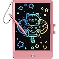 TEKFUN LCD Writing Tablet Doodle Board, 8.5inch Colorful Drawing Tablet Writing Pad, Kids Gifts Toys for 3 4 5 6 7 Year Old Kids, Erasable Doodle Pad Toddler Travel Car Toy Road Trip Activity (Pink)