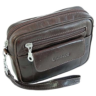 GoBago Branco kleine Leder Herren Handgelenktasche Herrentasche Gürteltasche Festivaltasche