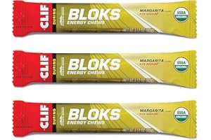 GÜLIFE CLIF BLOKS - Energy Chews - Margarita with Salt 3X Sodium for added Electrolytes- Non-GMO - Plant Based Food - Fast Fuel for Cycling and Running-Workout Snack (2.1 Ounce Packet, 3 Count)