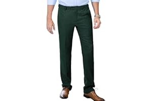 TUIKAYOO Men's Tweed Pants Herringbone Thick Wool Pleated Front Dress Suit Vintage Trousers