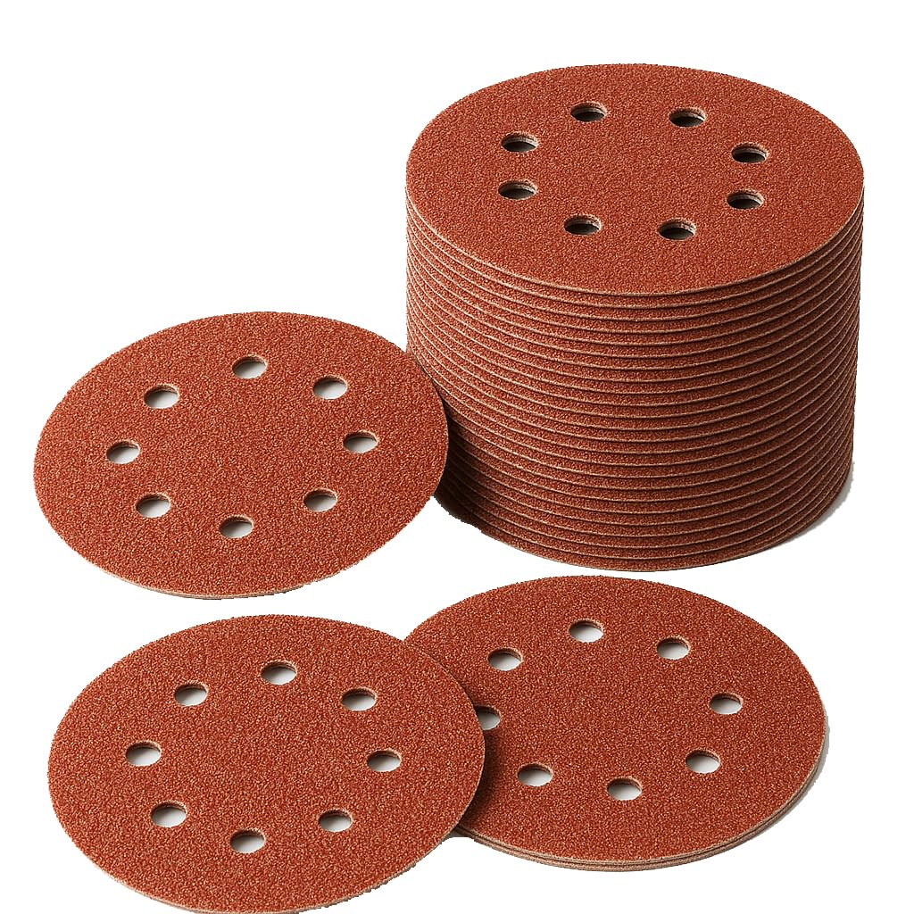 LESNIC 100 Grit Sanding Discs 50 pcs, 125mm Sanding Sheets 5in 8 Holes Pads Hook and Loop for Orbit Orbital Sander and All Oscillating Tools