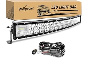 Willpower 42 inch Curved LED Light Bar 540W Spot Flood Combo Triple Row Led Off Road Driving Fog Work Lights with Mounting Br