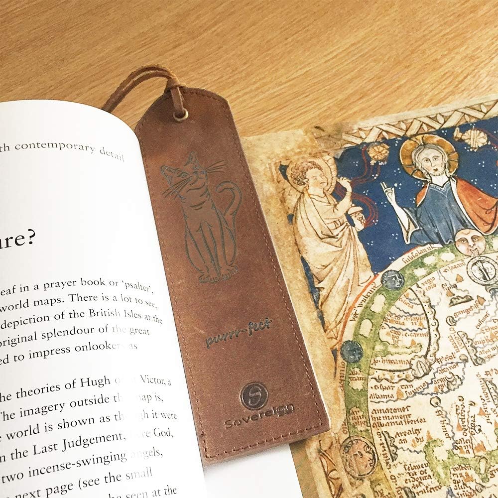 Leather Bookmark Handmade With Cat Design - Pack of 2 Genuine Book Marks - Perfect for Men Women and Kids - Image 4