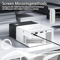 Projector with WIFI, iGRR Mini Projector for Home