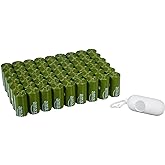 鶹 Basics Unscented Dog Poop Bags with Dispenser and Leash Clip, 22.86cm x 33.02cm, Green - Pack of 810 (54 Rolls)
