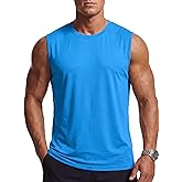 Cavva Men's Sleeveless Shirt Quick Dry Tank Tops for Men UPF 80+ Athletic Gym Workout Muscle Swim Shirts