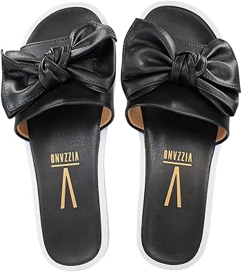 chinelo feminino slide laço vizzano