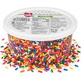 Cake Mate Colorful Rainbow Sprinkles for Cake Decorating, 10.5 oz Tub | Jimmies Sprinkles, Dessert Toppings, Cake Decorations, Ice Cream Toppings, Birthday Sprinkles, Gluten Free