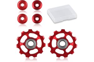 GOLD DEER 2PCS 11T Aluminum Sealed Bearing Wheel Bicycle Shift Guide Wheel Rear Derailleur Pulley Sealed Bearing Wheel Bike R