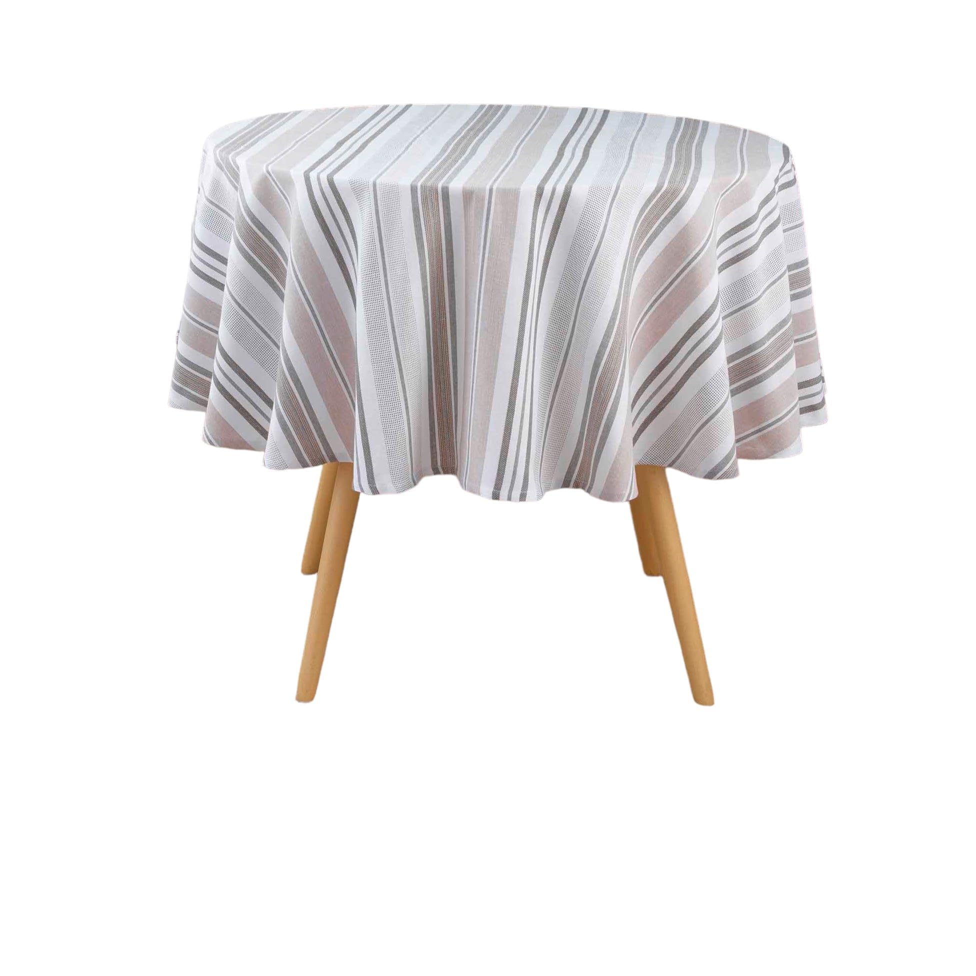 Douceur d'Intérieur Tablecloth Round (Diameter 180 cm) Melina, Cotton & Recycled Polyester GRS