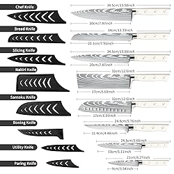MDHAND Professional Chef Knife Set with Roll