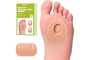 Bukihome Corn Callus Cushions for Feet Bottom, 1/5" Thick Oval Callus Pads, Adhesive Corn Pads for Men & Women - Foot Pads fo