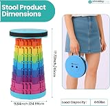 Trimming Shop Heavy Duty Foldable Telescopic Stool Rainbow view 2