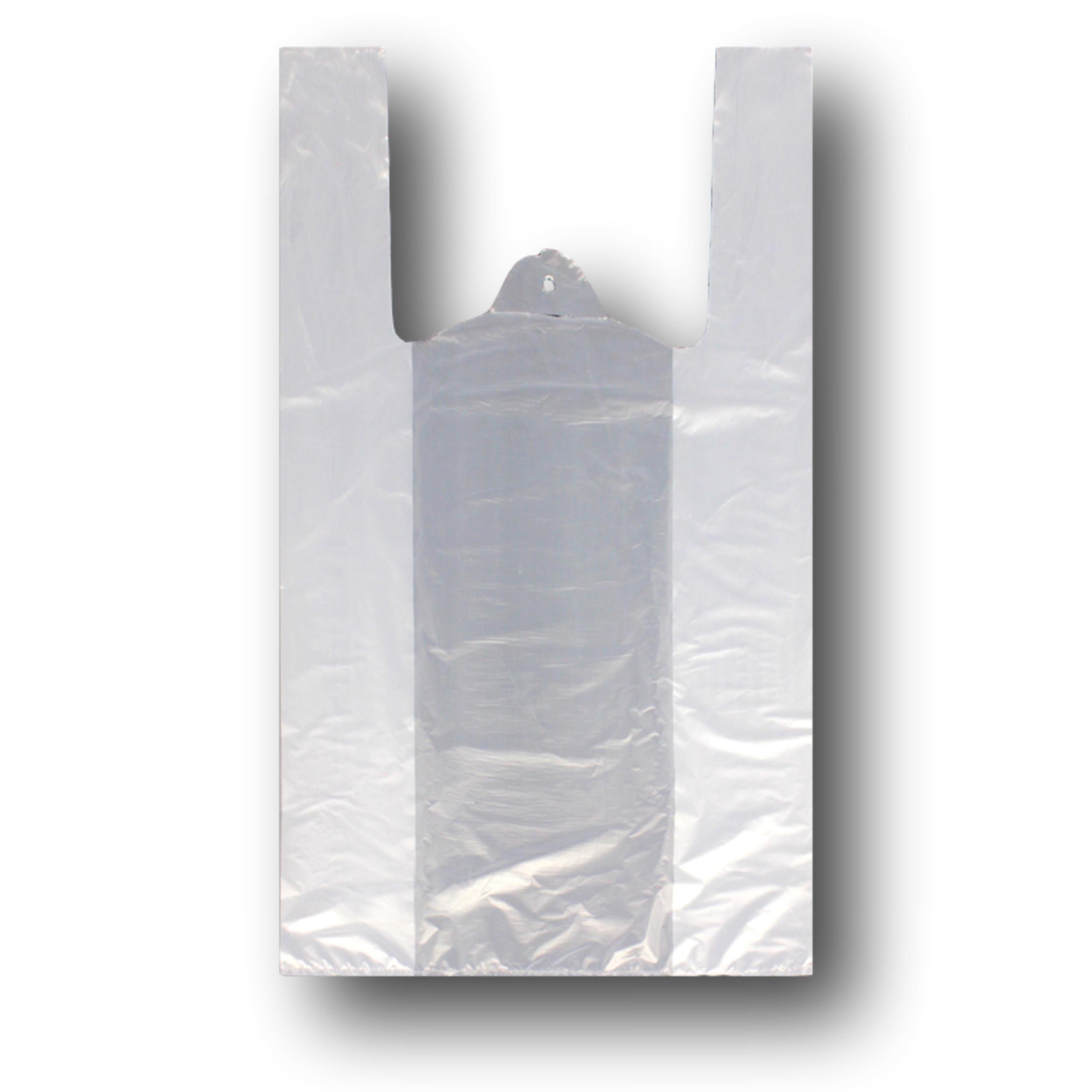 EPOSGEAR White Plastic Vest Carrier Bags - Perfect for Market Stalls, Shops, Retail Outlets etc (Jumbo - 13" x 19" x 23", White, 100)