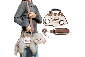 TCAIRZL Dog Full Body Lift Harness for Small Dogs, Hands Free Shoulder Yorkie Carrier, Adjustable Breathable Vest Straps with Small Puppy Treat Bag (M(8.81~14.33lbs))