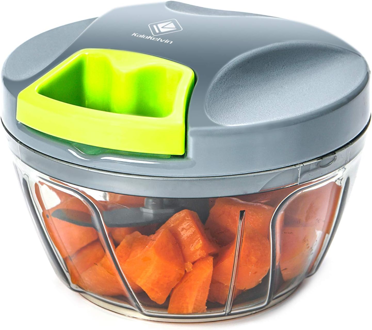 kalokelvin Powerful Manual Food Chopper 3 Blades Vegetable Food Blender Processor(400 ML)