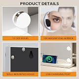 Ekasoco Hollywood Vanity Mirror with Lights, 15 Dimmable Bulbs, 58x46cm view 4