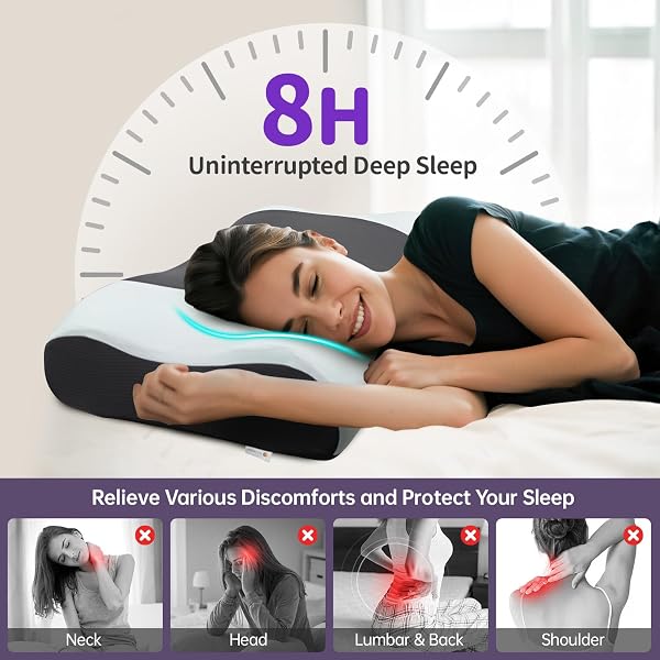 MOONOUU CLOUD ALIGN PILLOW, ERGONOMIC ZERO-PRESSURE SOFT MEMORY FOAM PILLOW FOR NECK PAIN RELIEF, NEUTRAL ALIGNMENT FOR SIDE & BACK SLEEPERS, GENTLY PROVIDES CERVICAL SUPPORT, WASHABLE PILLOWCASE