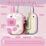 DQMOON Unicorn Walkie Talkies Kids Toys 2 Pack 1,000 ft Range Girls Gifts view 4