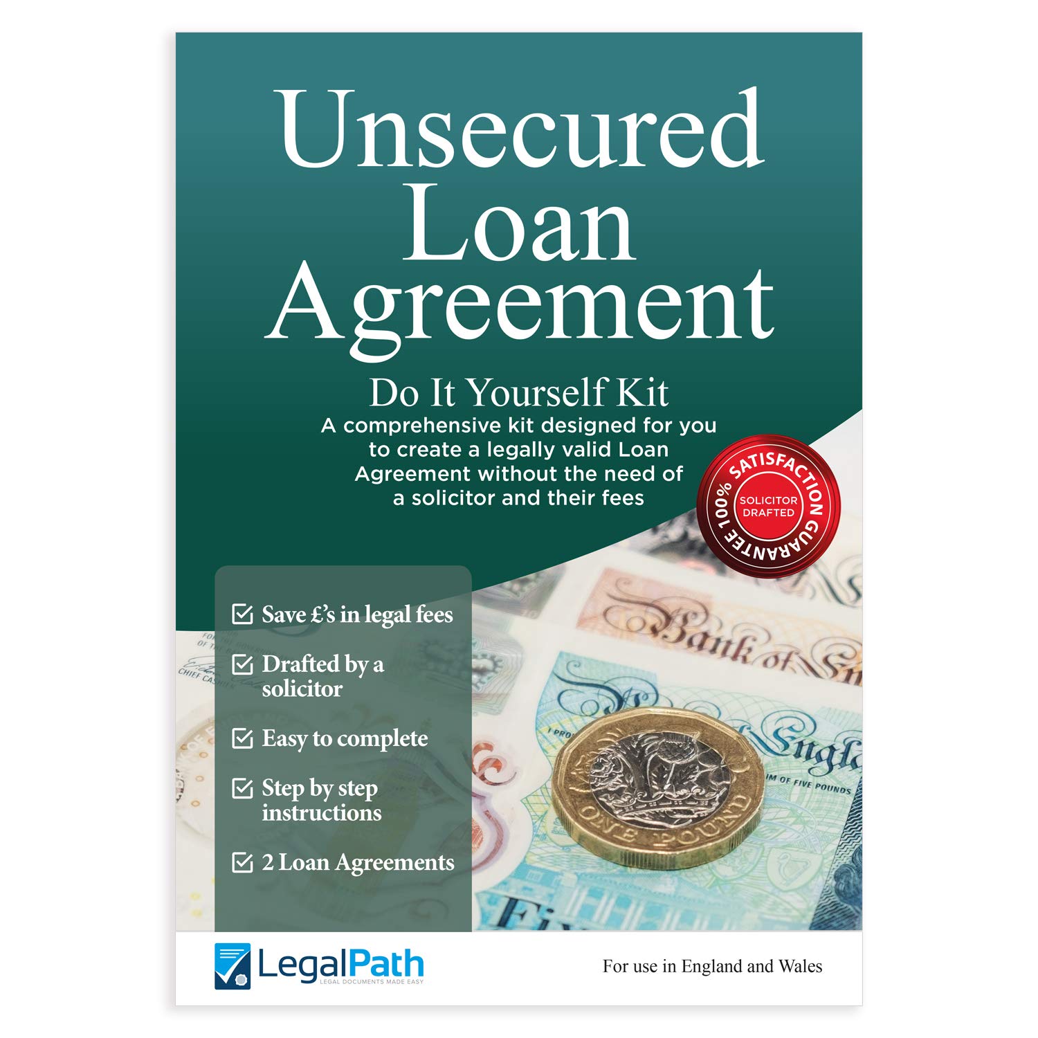 Unsecured Loan Agreement - Suitable for Businesses, Friends and Family - by LegalPath®
