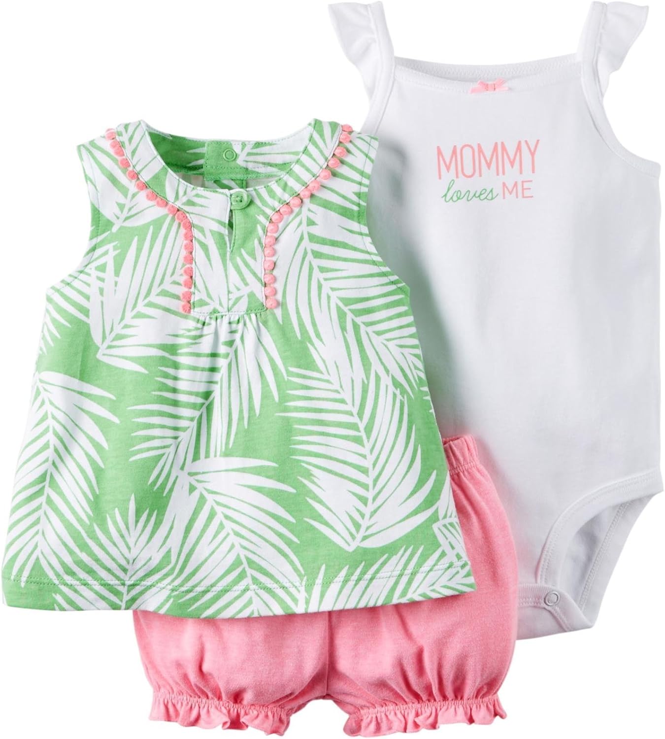 carters baby girl sleeveless bodysuits