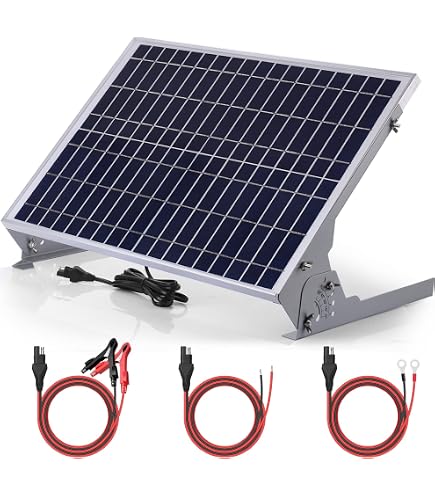 Oymsae Solar Battery Charger 50W Solar Panel Kit 12 Volt Trickle ...