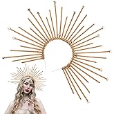JIE CARALL Halo Sun Crown Spike Headband Star Queen Crown Sunburst Spiked Headpiece for Halloween Cosplay Party Accessories