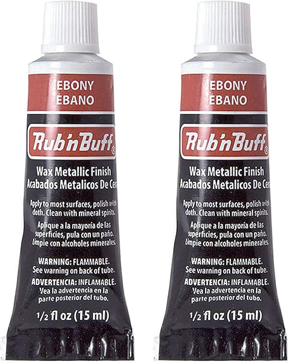 Amazon.com: Rub 'n Buff The Original Wax Metallic Finish (Ebony) 2 pcs