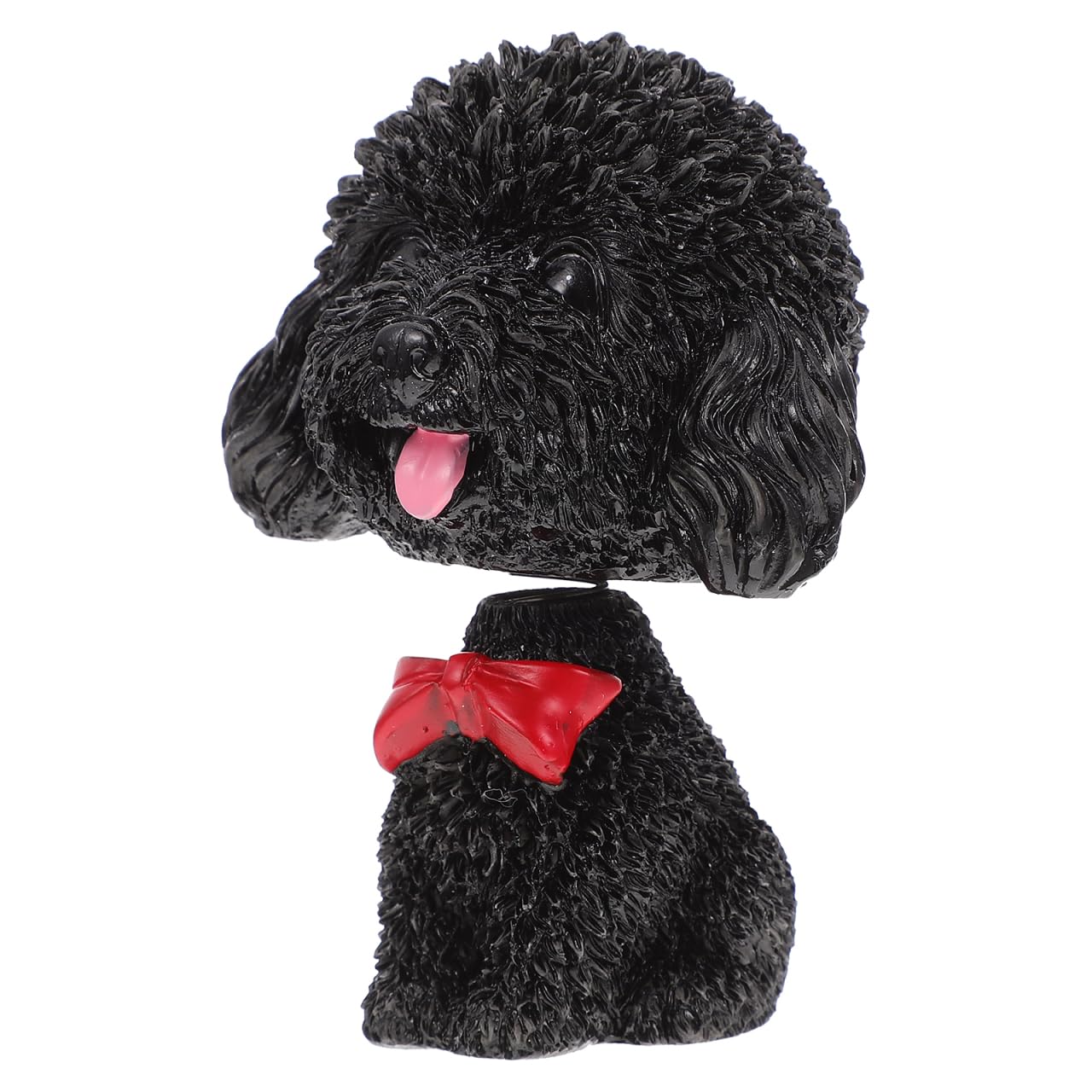 SUPVOX Shaking Head Puppy Model Resin Car Ornament Black Dog Dashboard Decor for Home Office Bedroom Display