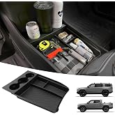 Wuchurth Lower Center Console Organizer for 2022-2026 Rivian R1T &amp; R1S | Floor Console Storage Tray Insert with Cup Holders