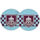 Desert Cactus Burnley FC Car Accessories Clarets Football Soccer Absorbent Sandstone Cup Coasters Licensed Product Set of 2 (Design C)