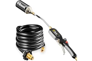 STEINBRÜCKE 500 000 BTU Weed Torch with 9.8FT Hose Electric Pulse Trigger Start