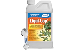 Monterey Copper Fungicide Garden Spray Bundled with Measuring Spoon - Controls Diseases on Citrus, Fruits, Nuts, Vegetables & Ornamentals, Preventative Disease Protection - 1 Quart