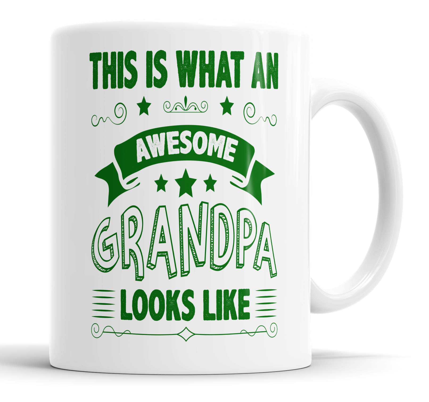This is What an Awesome Grandpa Looks Like Mug Humour, Joke, Leaving Present, Friend Gift Cup Birthday Christmas, Ceramic Mugs