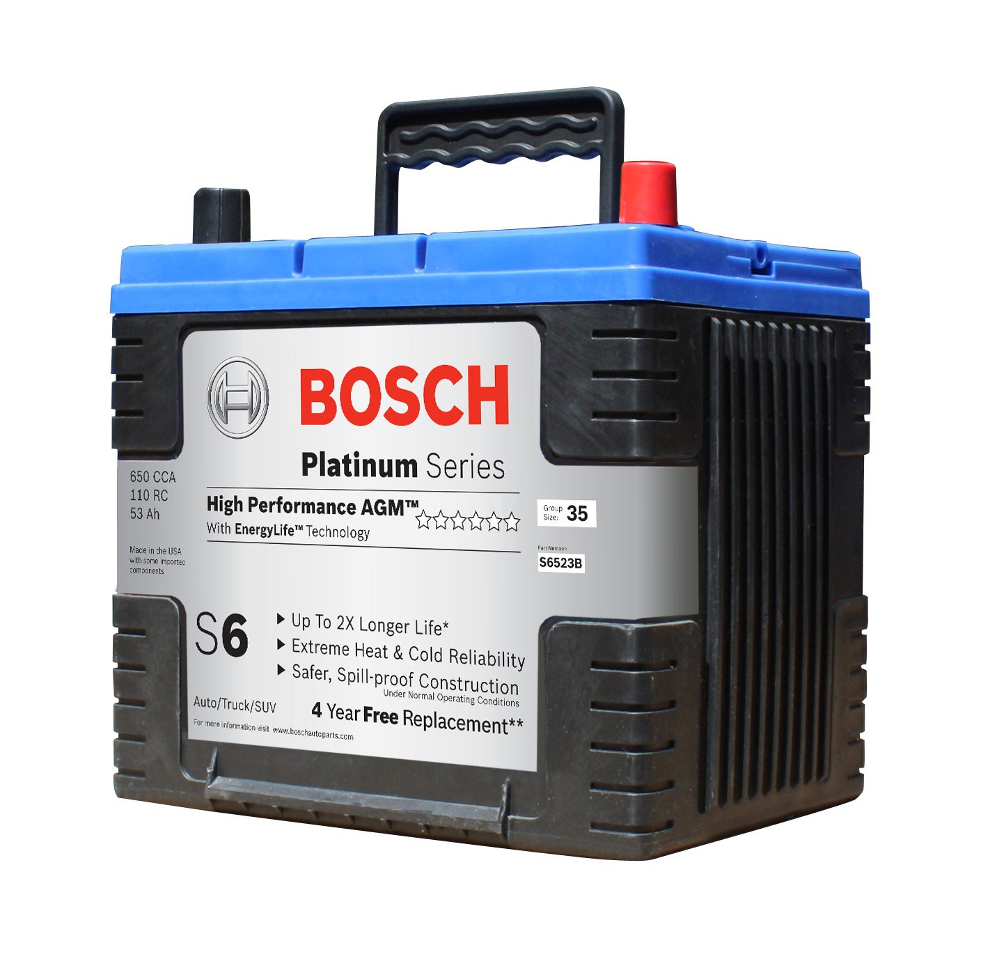 Bosch S6523B S6 Flat Plate AGM Battery Buy Online in UAE